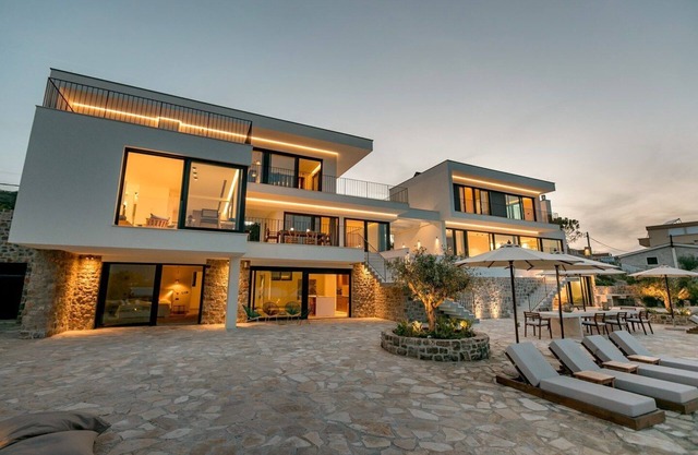 Luxury villa in a quiet bay with a private beach