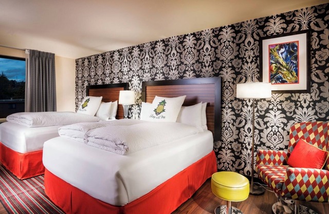 Maestro Two Queen Suite at Staypineapple, The Maxwell Hotel, Seattle Center