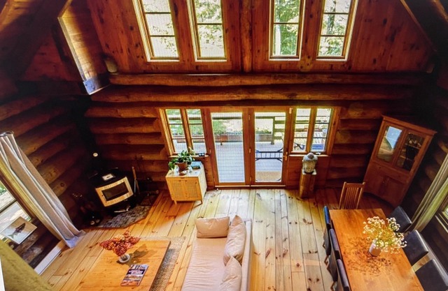 Maison en Bois Rond Chic Écologique à Knowlton à 1h de Montréal