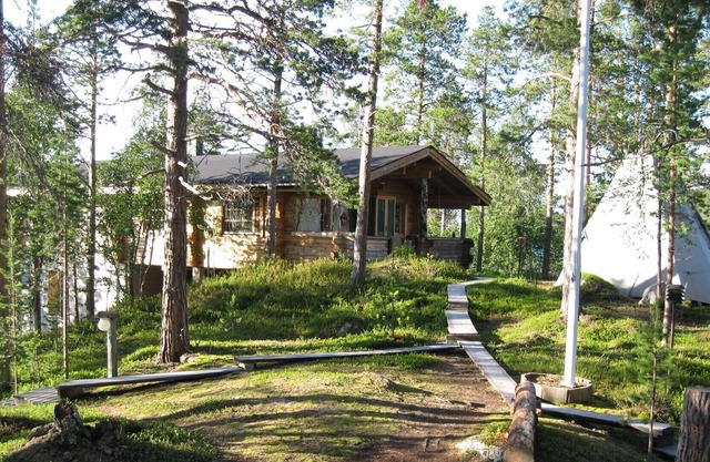 Midnight sun in Finnish Lapland