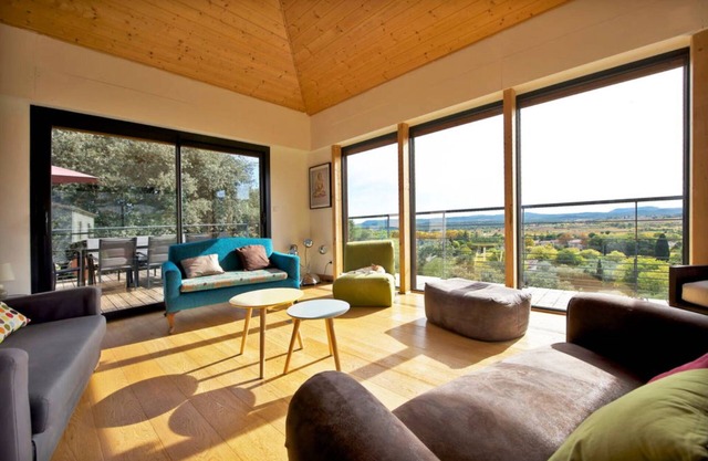 Modern architect build eco wooden house