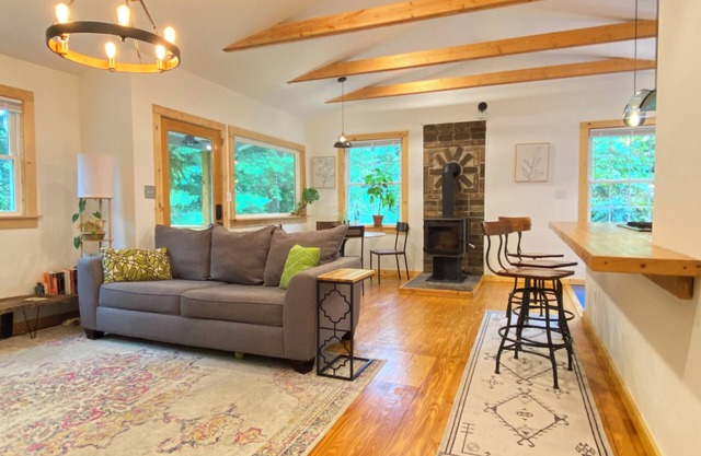 Modern Cabin retreat. A world away but 3 miles from downtown Asheville.