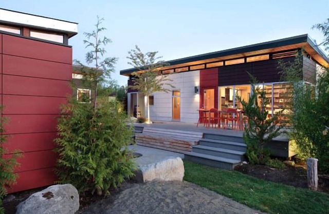 Modern Cottage Compound With Decks And Outdoor Fire Pit