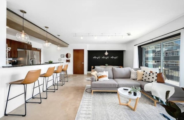 Modern downtown 1-bedroom condo with patio