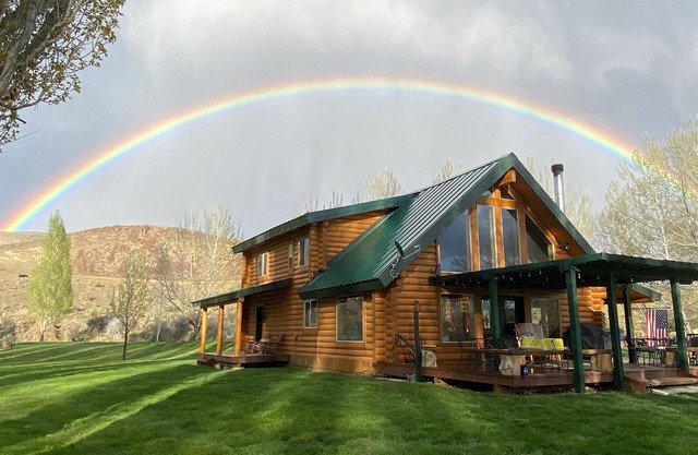 Modern Log Cabin on a historic cattle ranch in Northern Nevada.