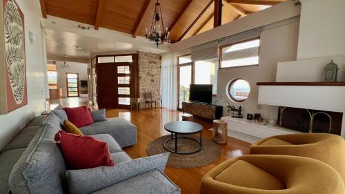 Modern villa overlooking Mytilene