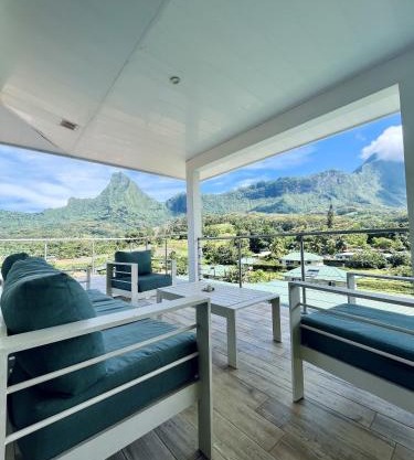 Moorea villa neuve, vue panoramique - Painapo Lodge Ho'e