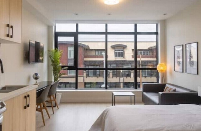 New Large Studio 2 beds + Free Parking