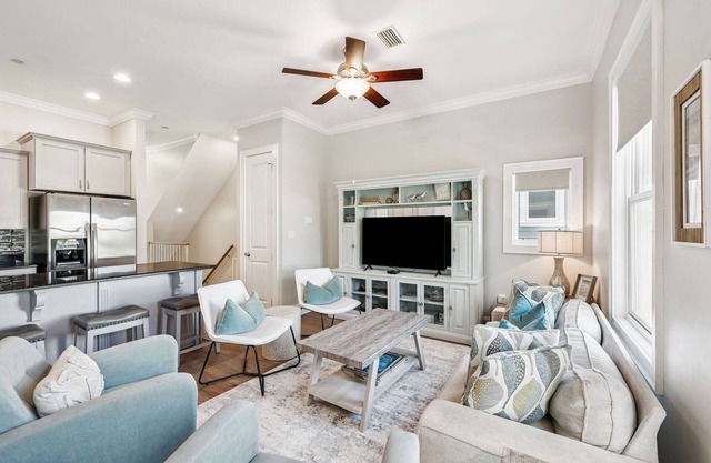 New Listing! Rooftop Terrace with Peekaboo Gulf Views! Steps to Beach Access!