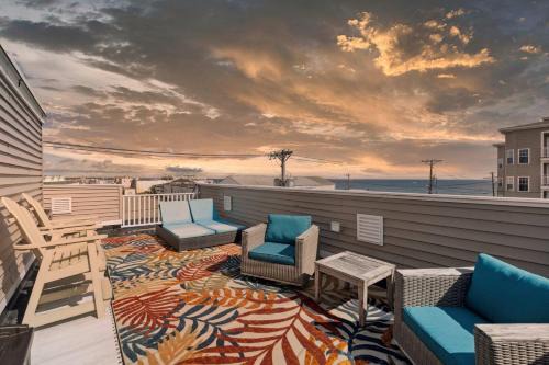 Ocean Hideaway Rooftop Deck Fireplace