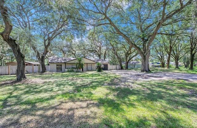 One level home on acreage with privacy
