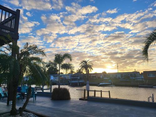 Paddle in the sunset with Manatee