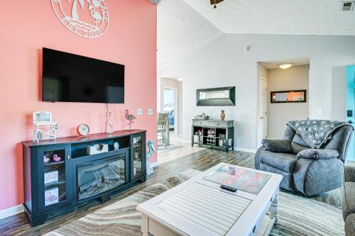 Patio, Yard and Lake Views Home in Myrtle Beach!
