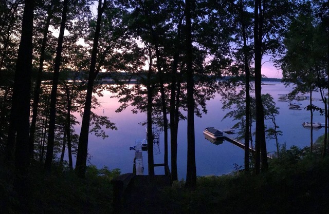 Private dock on large, spring-fed lake with kayaks