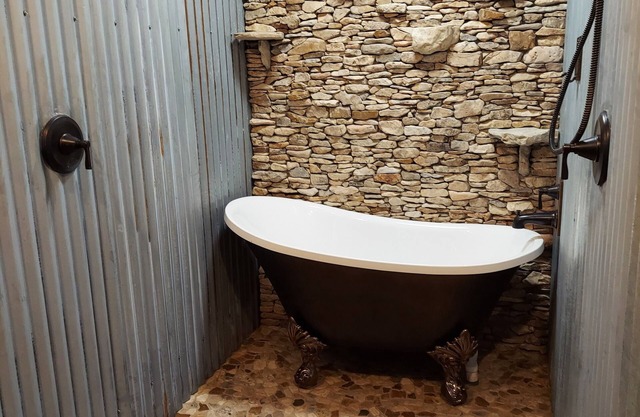 Private, rustic country home with hot tub, movie theater and a view