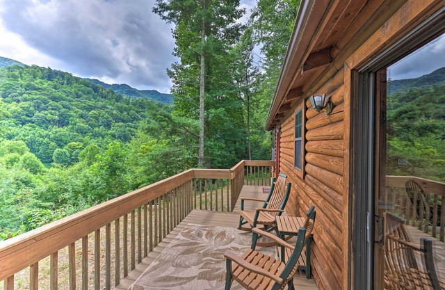 Quaint Log Cabin w/Views Near West Jefferson