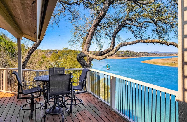 Refined panoramic paradise on Lake Travis with boat launch and Tesla charger