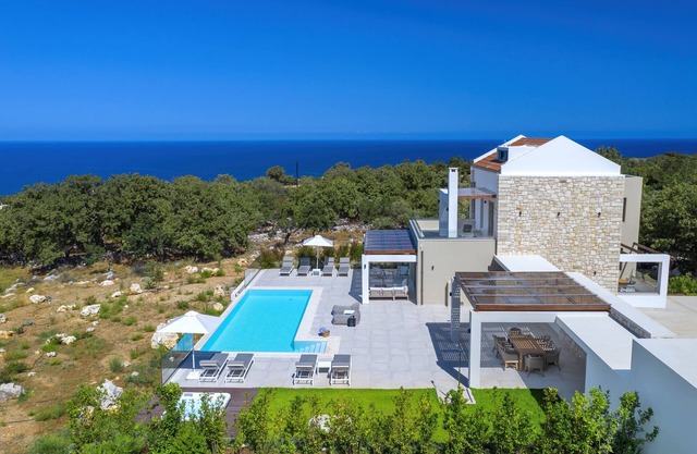 Rethymno Villas - PremiumVilla-PanoramicSeaViews,3km from Beach,Walking
