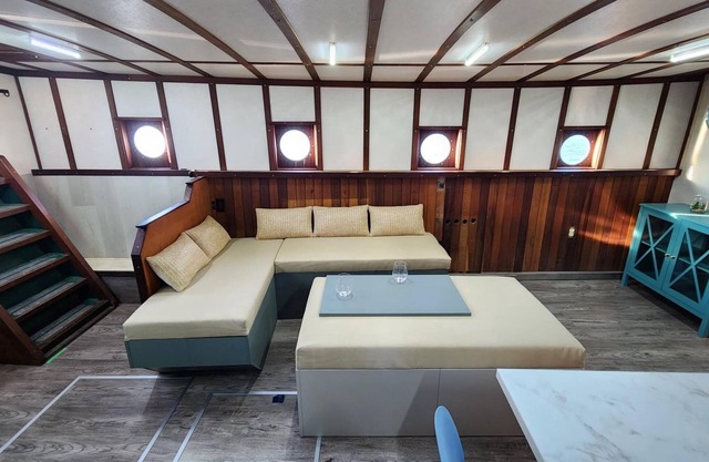 Retro Boat in Quiet Marina, Whale Watching, Sea Otters and Lions, Crab Fishing