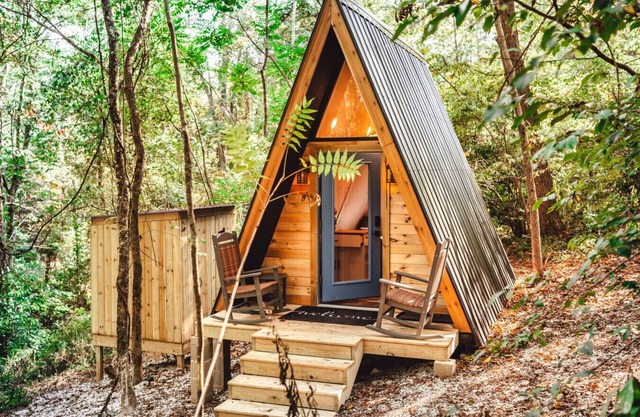 Romantic A-Frame | Glamping Cabin | Private Forest
