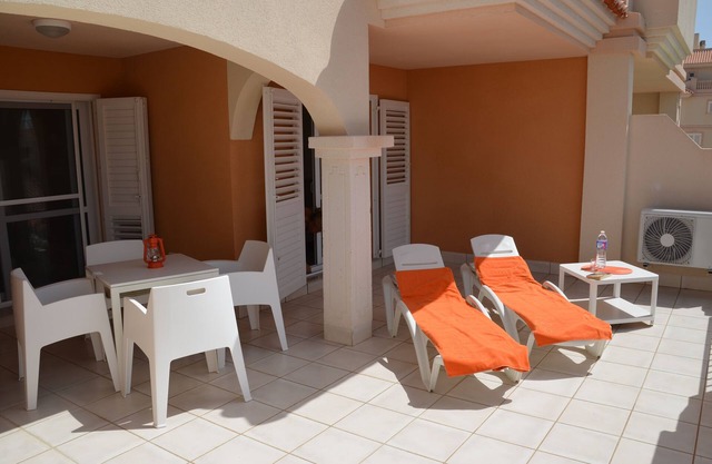 Seaview Apartment at Almérimar Marina & Golf Resort with swimming pool.
