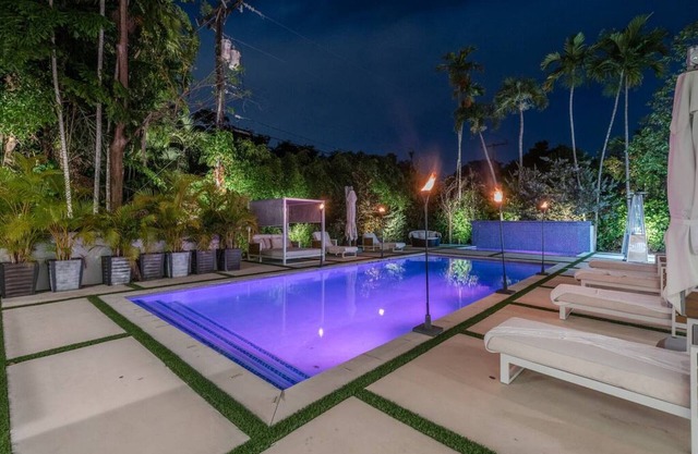 Secluded and Modern Lux Miami Villa w/Waterfall Pool