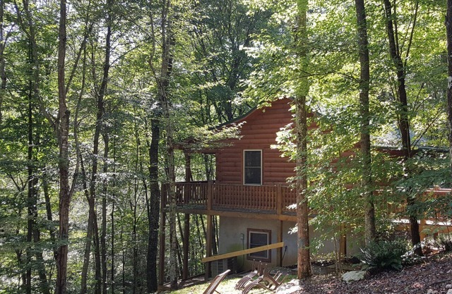 SOOTHING RAPIDS await at Buck Creek Cabin off Parkway/I-77 near Fancy Gap, VA