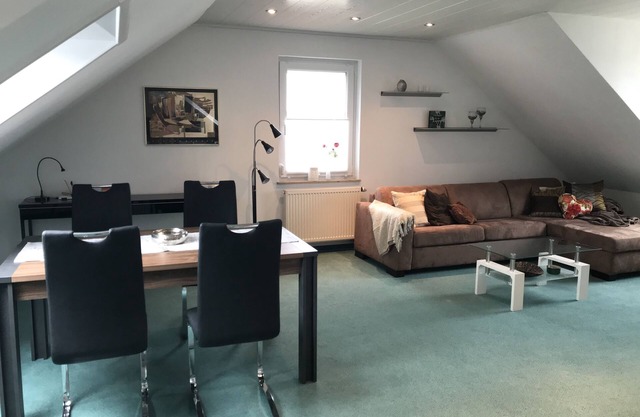 Spacious, modern vacation apartment (53 sqm) in a quiet location with panoramic views over the Tauber Valley