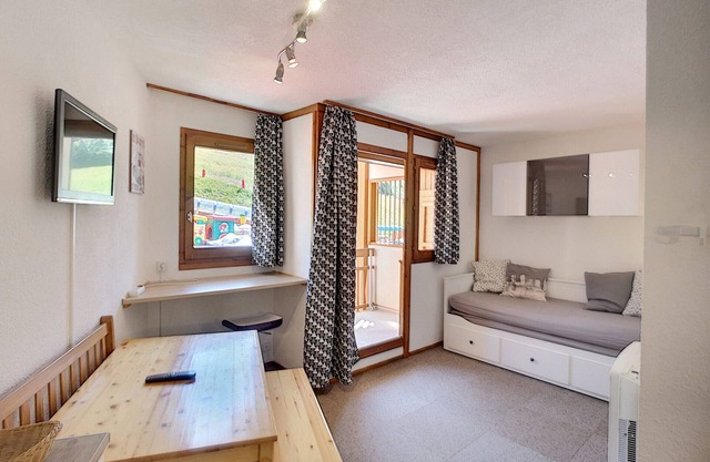 Studio cabin 4 pers, ski-in/ski-out, Les Menuires