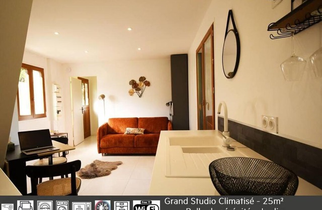 Studio - Confort - Climatisé - Le Refuge de Charles - Jardin