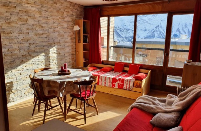 Studio Queyrelet 1 pied des pistes avec balcon & vue 2-4 personnes