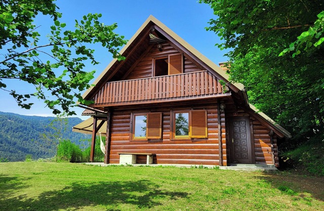 Stunning view cottage with AC and WiFi in lovely village next to lake Bled