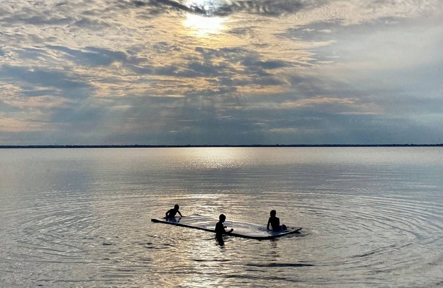 Sunset on Lake Winnebago: Entire lake home in Fond du Lac, Wisconsin.