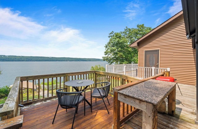 Sunset View Waterfront Home in the heart of Seneca Lake Wine Trail with Hot Tub