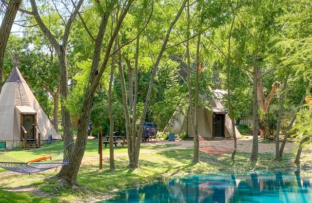 Teepee 0 is a Cozy Teepee at Geronimo Creek Retreat with Kitchenette