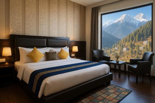 The Divine heights Mcleodganj #centrally heated & air cooled #scenic mountain view #big parking #on mall road #top rated #most awarded #premium rooms #bar #terrace #lift #property of the year # BY VAIKUNTH#