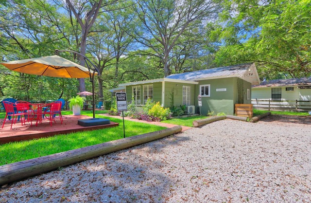 The Getaway on the Creek with Bright Pops of Color!