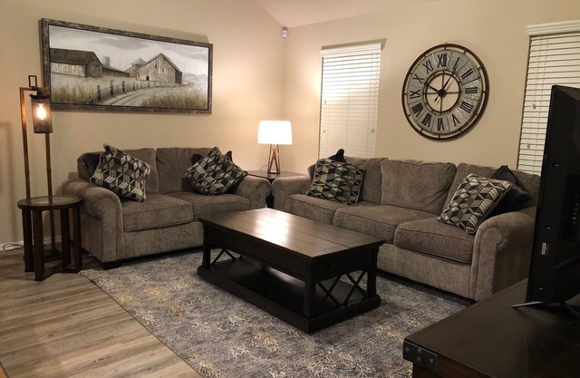 Three-bedroom home in quiet neighborhood but close to OK City and Norman