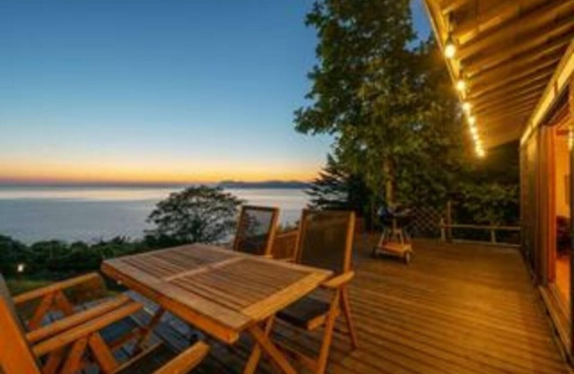 Toya Cliff House Modern Kominka (Japanese style house) with spectacular ocean.