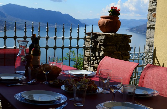 Traditional stone house with a breathtaking view of the lake