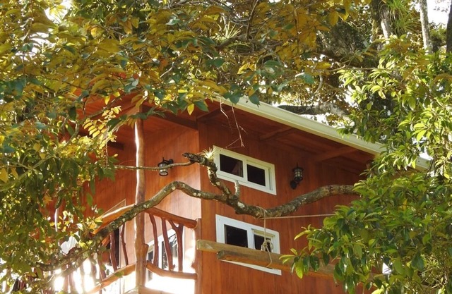 Treehouse with beautiful view to the Lagoon and the mountain