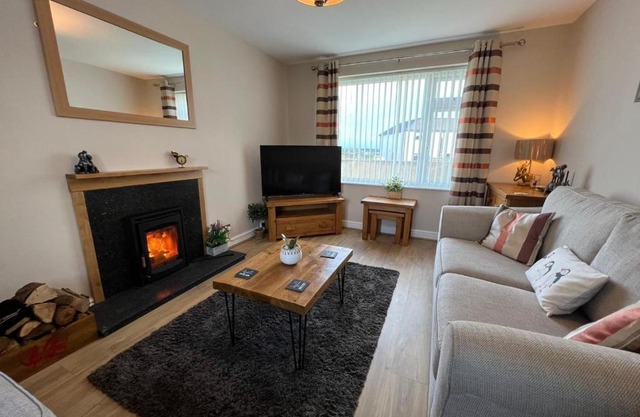 Two bedroom house with enclosed gardens and 2 car drive