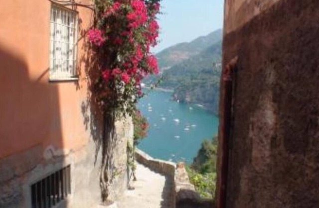 Typical residence with livable terrace and open view on the Gulf of Naples and Vesuvius