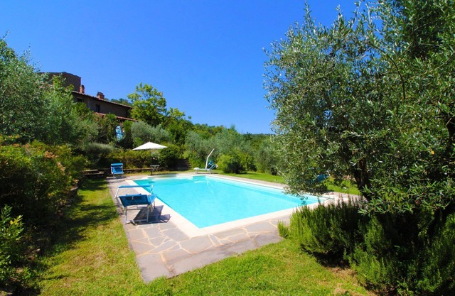 Typical stone villa with private pool, situated in a quiet and secluded position, a few km from the