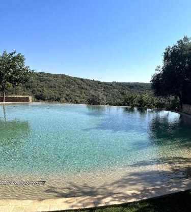 Villa 6 Pers Uzes piscine lagon et vue garrigue