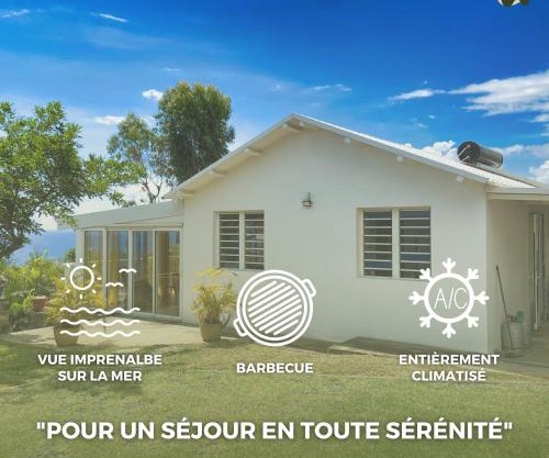 Villa détente vue mer st leu 6 personnes