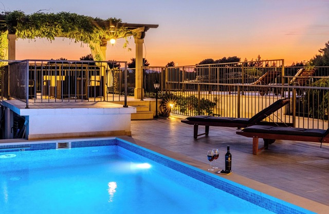 Villa Julia with a private heated pool, ideal for large groups