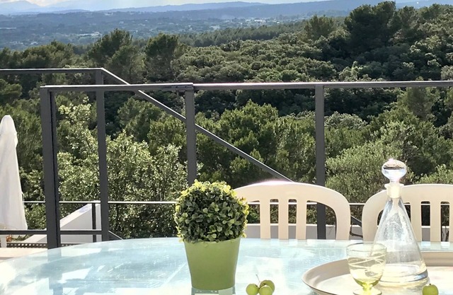 Villa Neuve Contemporaine SUR LES Hauteurs D'uzes Avec Piscine Chauffee