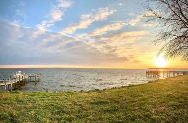 Waterfront+Dock+Beach+Kayak+Paddleboards+Arcade Console Table+Fire pit