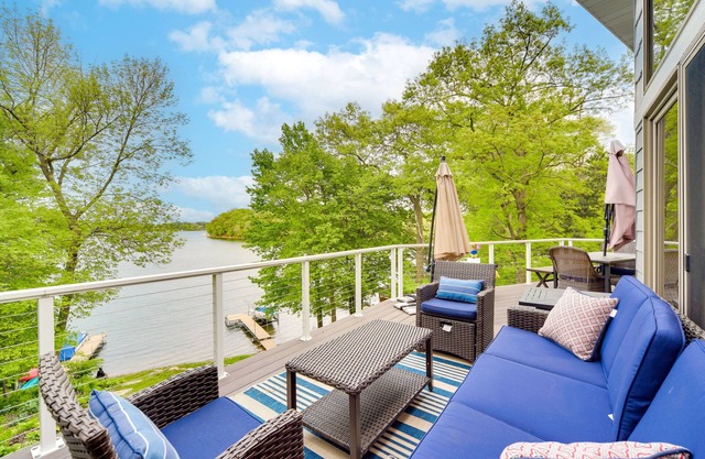 Wisconsin Vacation Rental w/Fire Pit on Long Lake